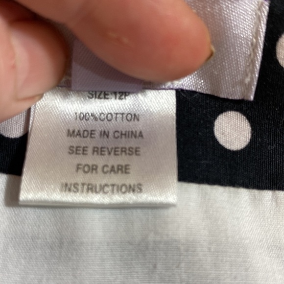 SAM TY BLACK & WHITE BARBIECORE POLKA DOT SKIRT PINK Peak a boo Hem Size… - Picture 6 of 11